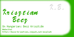 krisztian becz business card